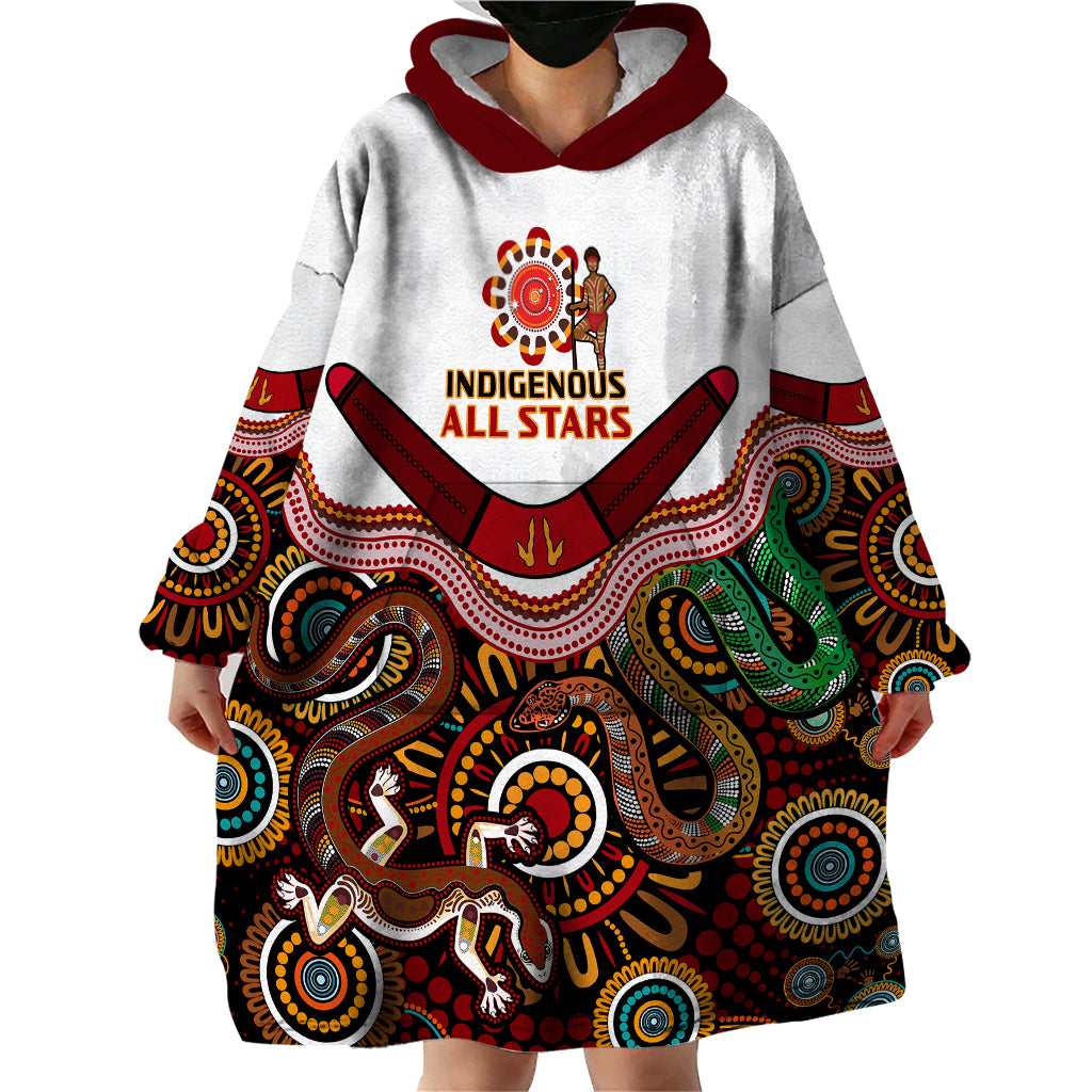 custom-text-and-number-australia-indigenous-rugby-wearable-blanket-hoodie-all-stars-aussie-snake-and-lizard