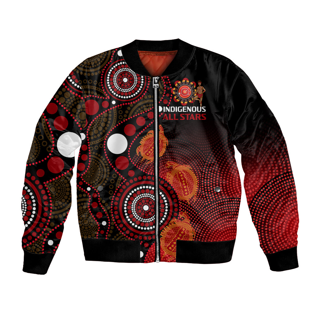 custom-text-and-number-australia-indigenous-rugby-bomber-jacket-all-stars-aboriginal-turtle
