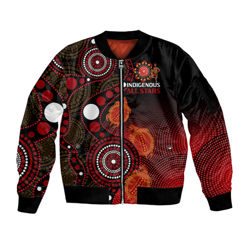 custom-text-and-number-australia-indigenous-rugby-sleeve-zip-bomber-jacket-all-stars-aboriginal-turtle