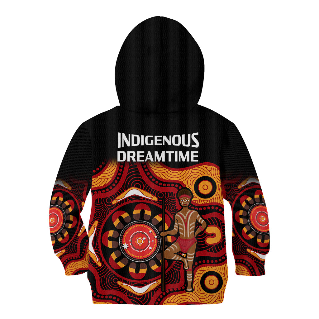 australia-indigenous-rugby-kid-hoodie-all-stars-aborigine-dreamtime-black-version