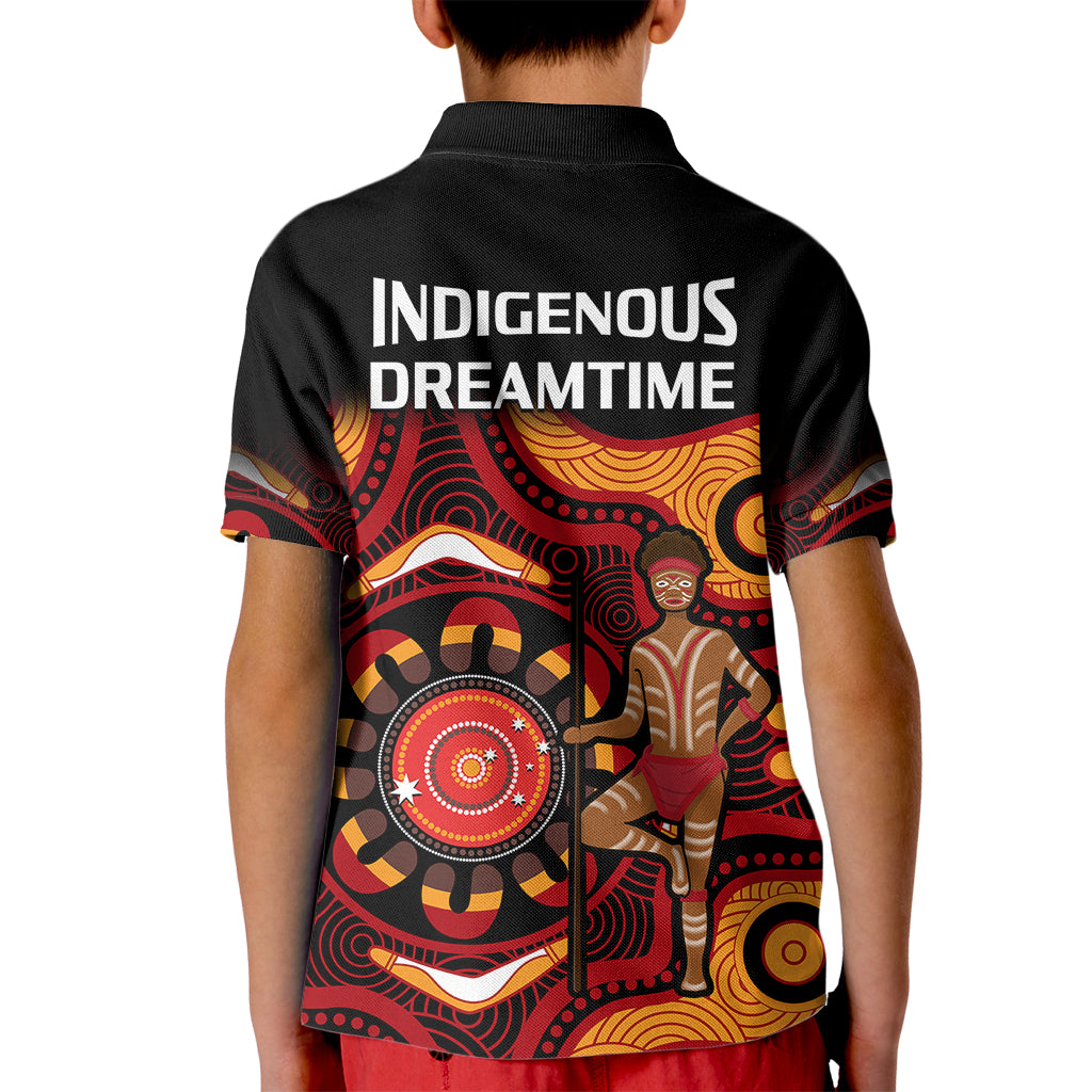 australia-indigenous-rugby-kid-polo-shirt-all-stars-aborigine-dreamtime-black-version