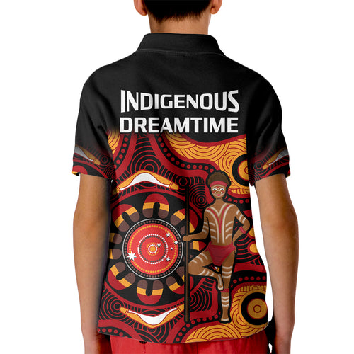 australia-indigenous-rugby-kid-polo-shirt-all-stars-aborigine-dreamtime-black-version