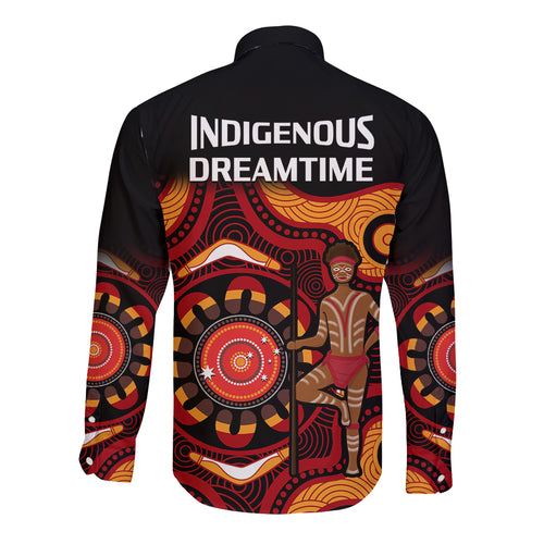 australia-indigenous-rugby-long-sleeve-button-shirt-all-stars-aborigine-dreamtime-black-version