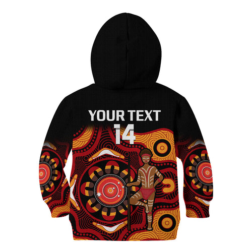 custom-text-and-number-australia-indigenous-rugby-kid-hoodie-all-stars-aborigine-dreamtime-black-version