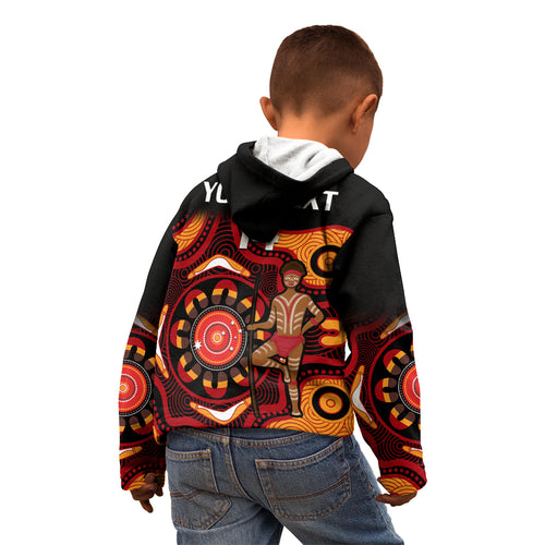 custom-text-and-number-australia-indigenous-rugby-kid-hoodie-all-stars-aborigine-dreamtime-black-version
