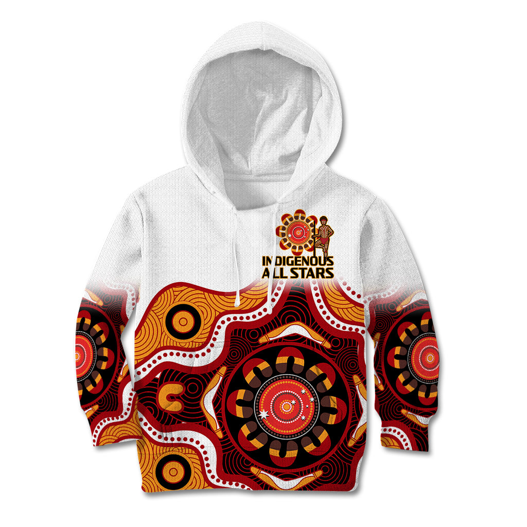 australia-indigenous-rugby-kid-hoodie-all-stars-aborigine-dreamtime-white-version