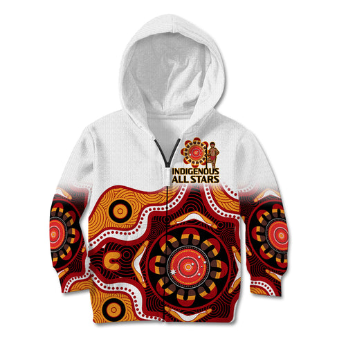 australia-indigenous-rugby-kid-hoodie-all-stars-aborigine-dreamtime-white-version