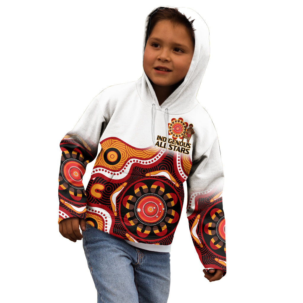 australia-indigenous-rugby-kid-hoodie-all-stars-aborigine-dreamtime-white-version