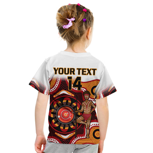 custom-text-and-number-australia-indigenous-rugby-kid-t-shirt-all-stars-aborigine-dreamtime-white-version
