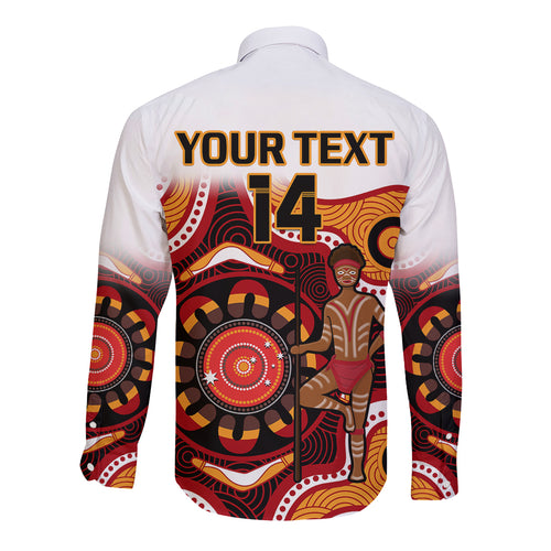 custom-text-and-number-australia-indigenous-rugby-long-sleeve-button-shirt-all-stars-aborigine-dreamtime-white-version