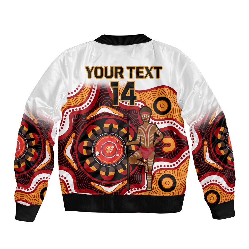 custom-text-and-number-australia-indigenous-rugby-sleeve-zip-bomber-jacket-all-stars-aborigine-dreamtime-white-version