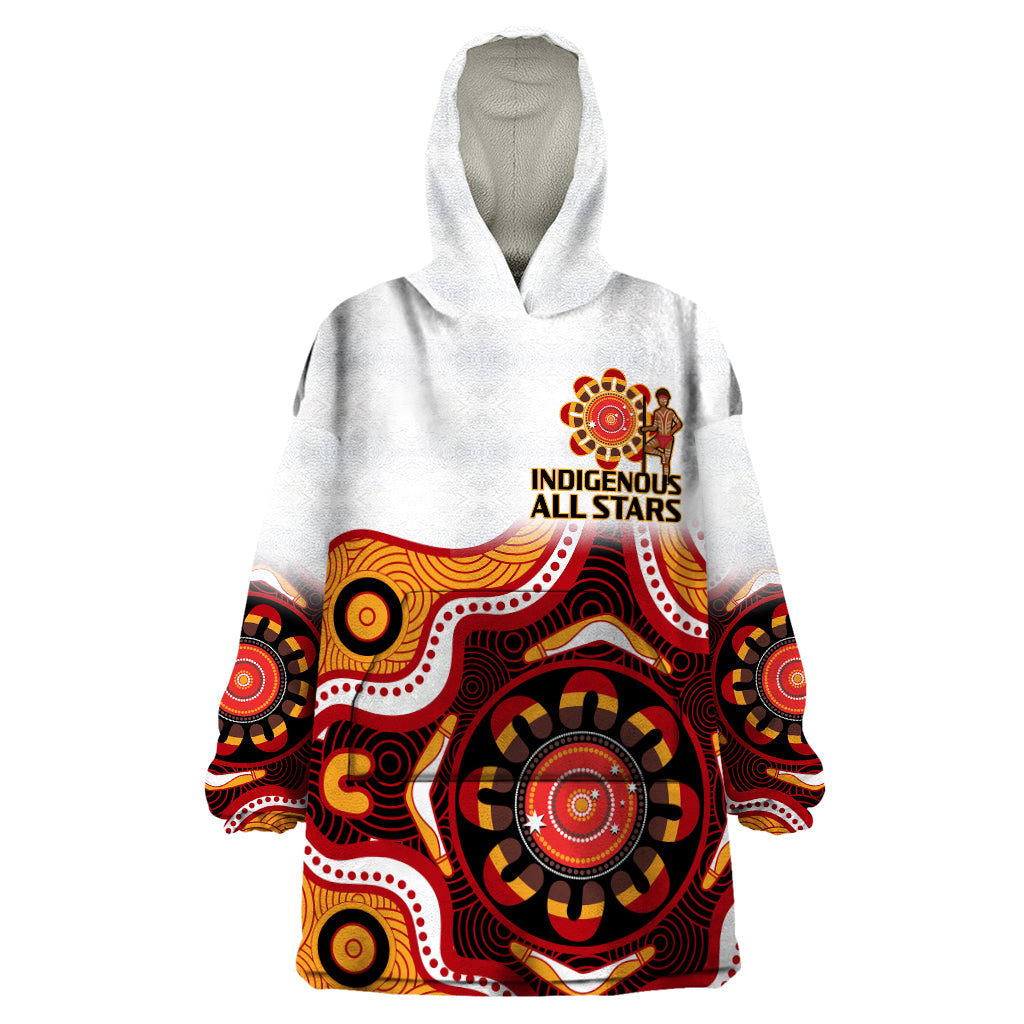 custom-text-and-number-australia-indigenous-rugby-wearable-blanket-hoodie-all-stars-aborigine-dreamtime-white-version