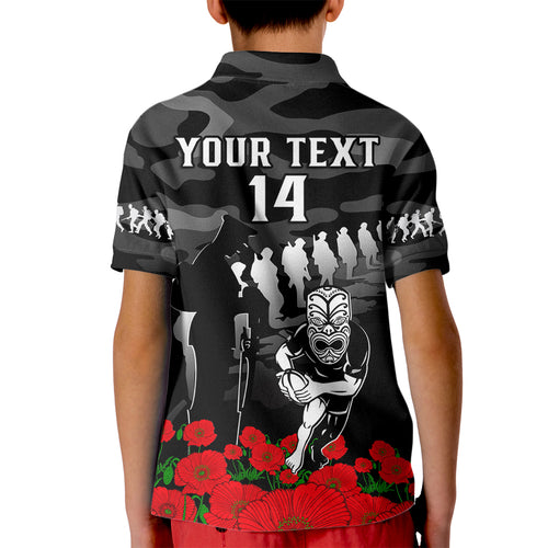 custom-text-and-number-new-zealand-anzac-rugby-kid-polo-shirt-silver-fern-all-black-camouflage-mix-poppy