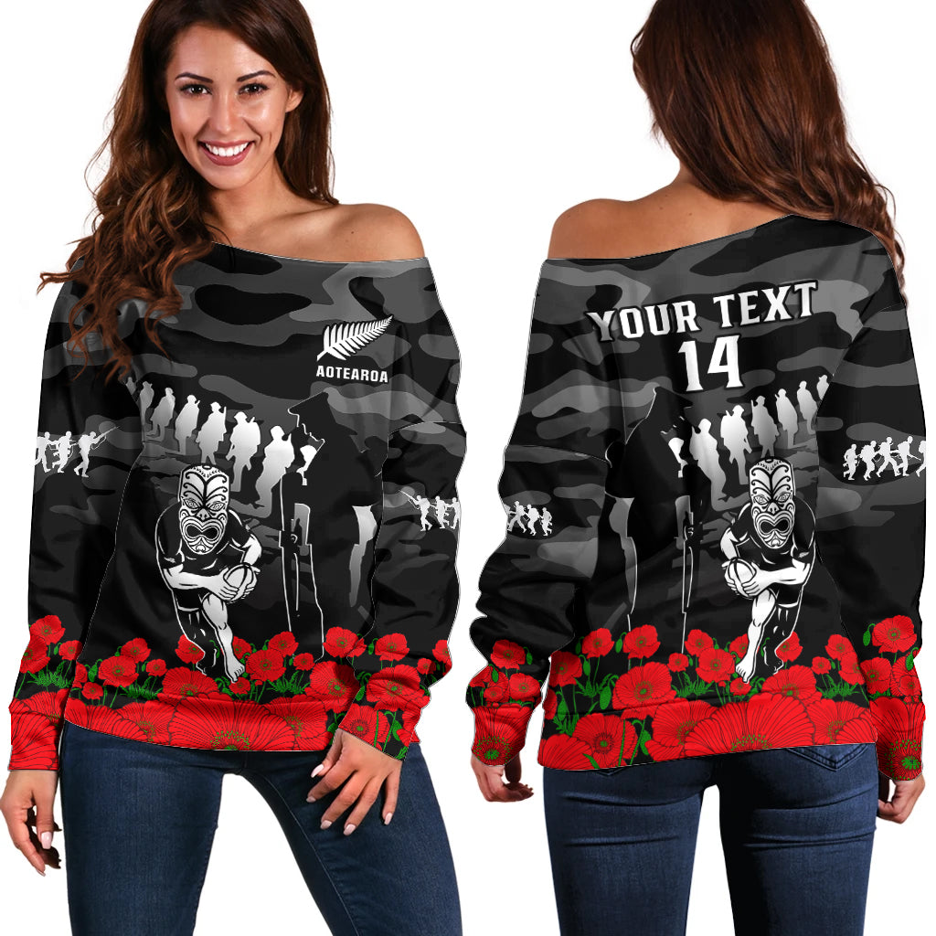 custom-text-and-number-new-zealand-anzac-rugby-off-shoulder-sweater-silver-fern-all-black-camouflage-mix-poppy