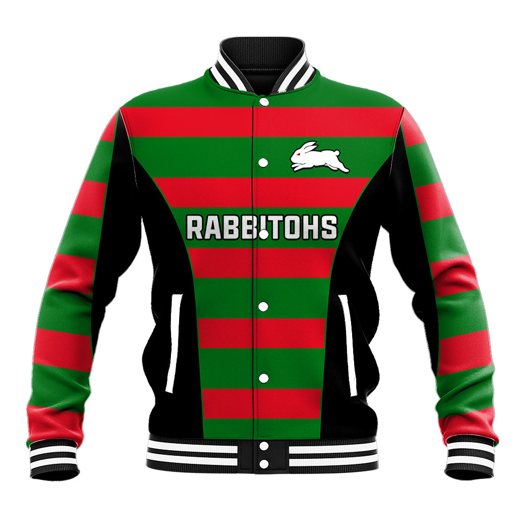 custom-text-and-number-rabbitohs-rugby-baseball-jacket-go-souths-1908-sporty-style-black