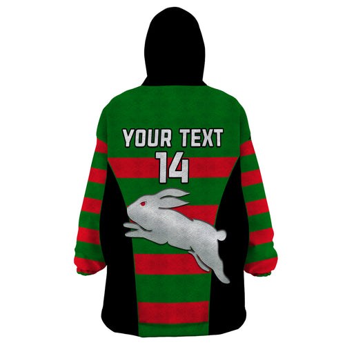 custom-text-and-number-rabbitohs-rugby-wearable-blanket-hoodie-go-souths-1908-sporty-style-black