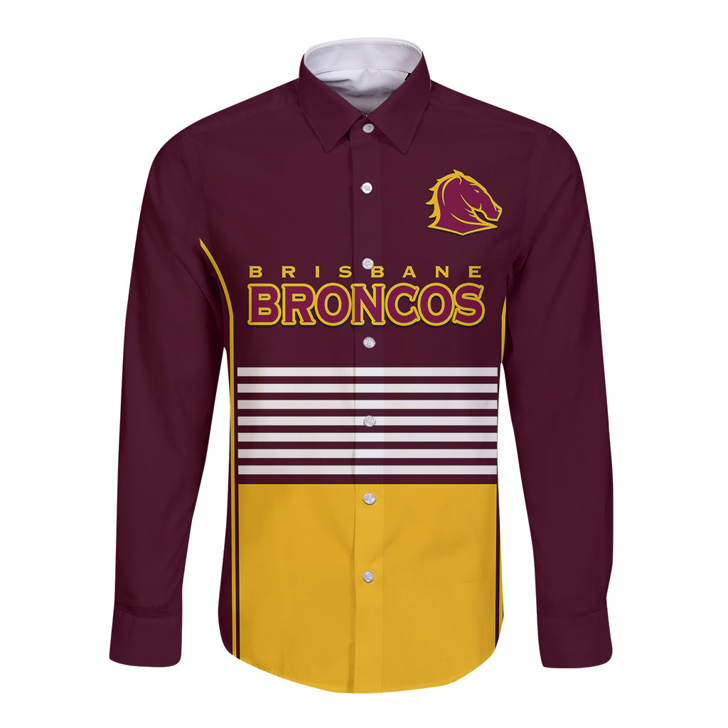 custom-text-and-number-broncos-rugby-2023-long-sleeve-button-shirt-sporty-style-maroon-version