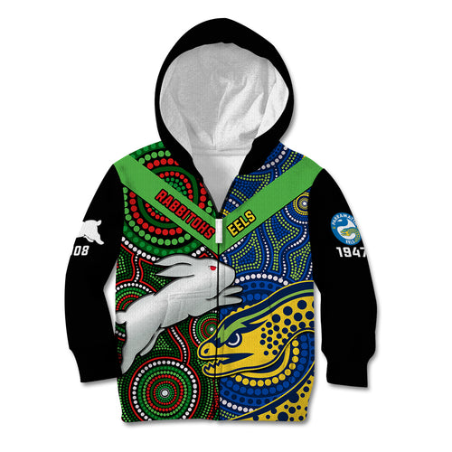 custom-text-and-number-rabbitohs-mix-eels-rugby-kid-hoodie-souths-and-parra-indigenous