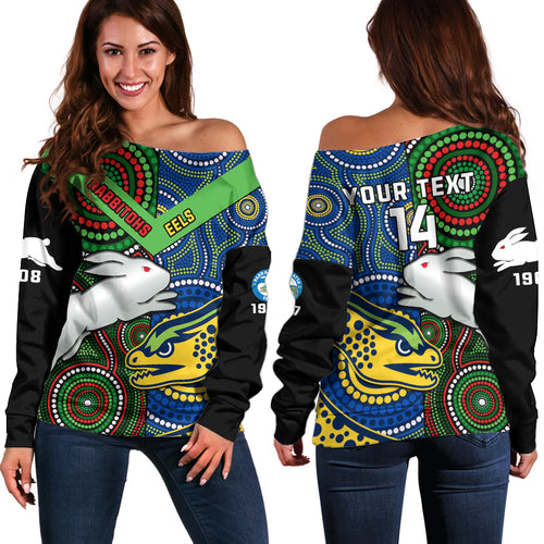 custom-text-and-number-rabbitohs-mix-eels-rugby-off-shoulder-sweater-souths-and-parra-indigenous