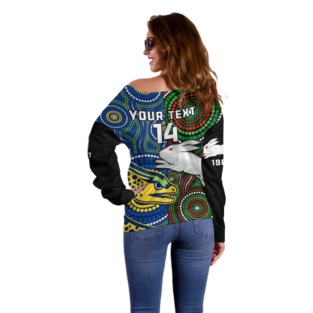 custom-text-and-number-rabbitohs-mix-eels-rugby-off-shoulder-sweater-souths-and-parra-indigenous