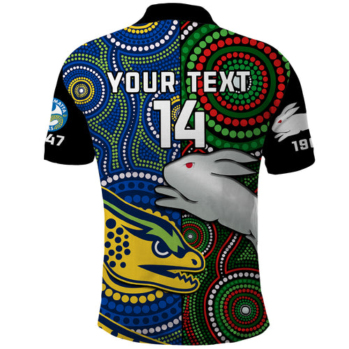 custom-text-and-number-rabbitohs-mix-eels-rugby-polo-shirt-souths-and-parra-indigenous