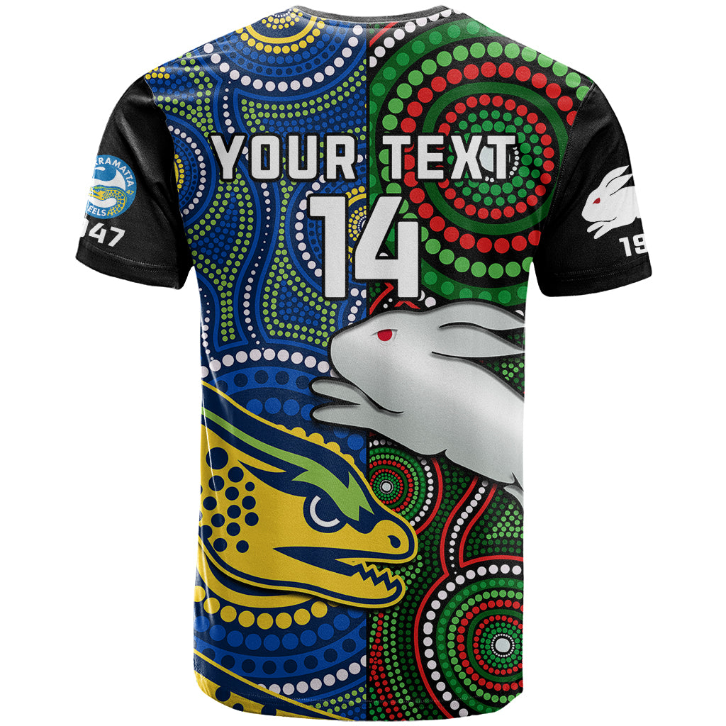 custom-text-and-number-rabbitohs-mix-eels-rugby-t-shirt-souths-and-parra-indigenous