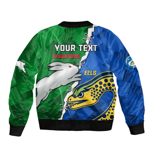 custom-personalised-rabbitohs-mix-eels-rugby-bomber-jacket-souths-and-parra-sporty-style