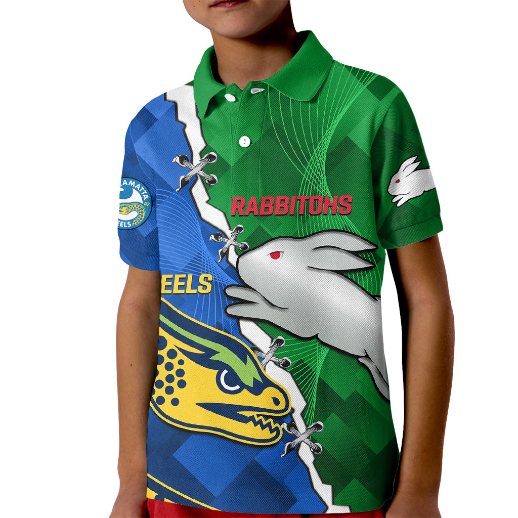 custom-personalised-rabbitohs-mix-eels-rugby-kid-polo-shirt-souths-and-parra-sporty-style