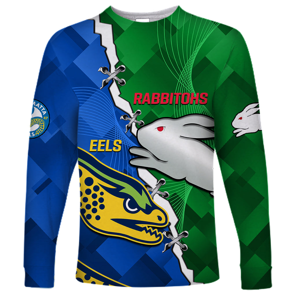 custom-personalised-rabbitohs-mix-eels-rugby-long-sleeve-shirt-souths-and-parra-sporty-style