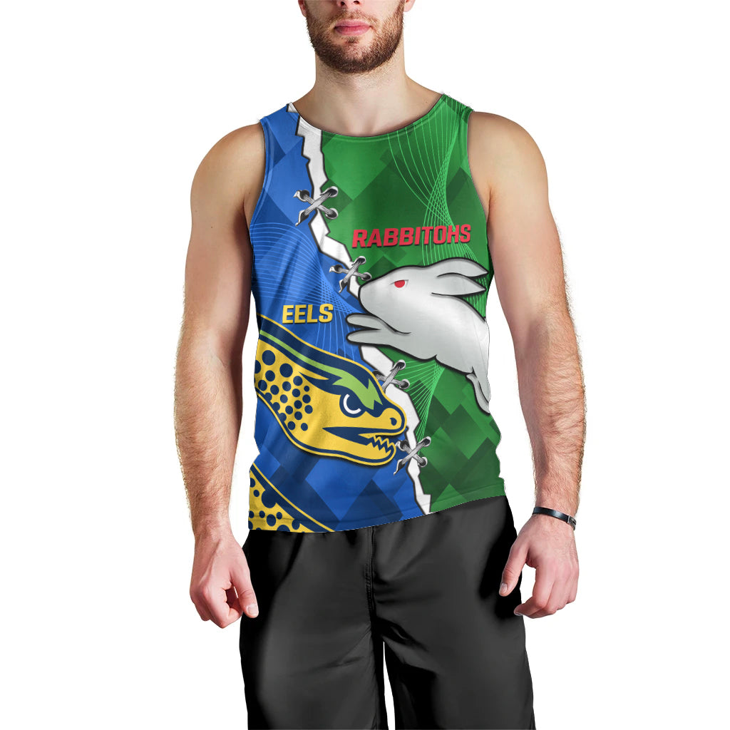 custom-personalised-rabbitohs-mix-eels-rugby-men-tank-top-souths-and-parra-sporty-style