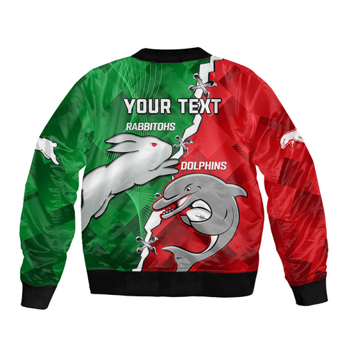 custom-personalised-rabbitohs-mix-dolphins-rugby-bomber-jacket-sporty-style