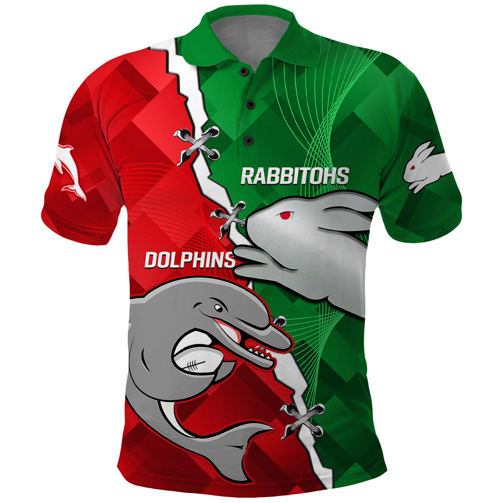 custom-personalised-rabbitohs-mix-dolphins-rugby-polo-shirt-sporty-style