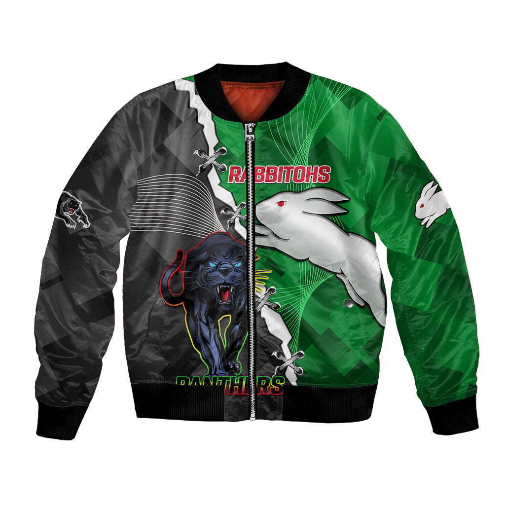 custom-personalised-rabbitohs-mix-panthers-rugby-bomber-jacket-sporty-style