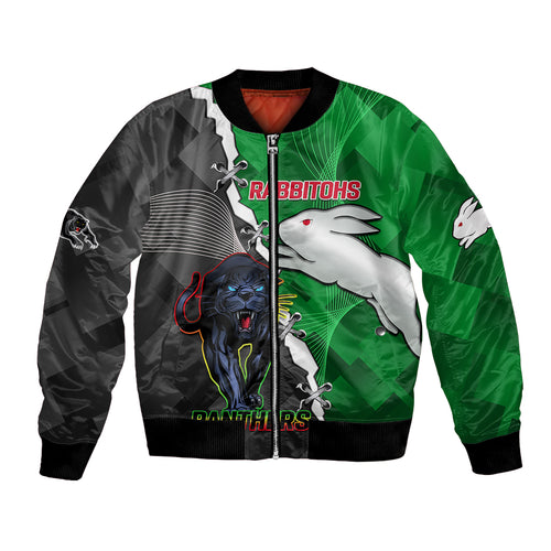 custom-personalised-rabbitohs-mix-panthers-rugby-bomber-jacket-sporty-style