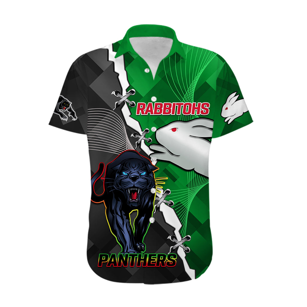 custom-personalised-rabbitohs-mix-panthers-rugby-hawaiian-shirt-sporty-style