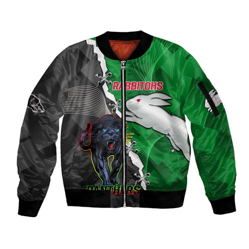 custom-personalised-rabbitohs-mix-panthers-rugby-sleeve-zip-bomber-jacket-sporty-style