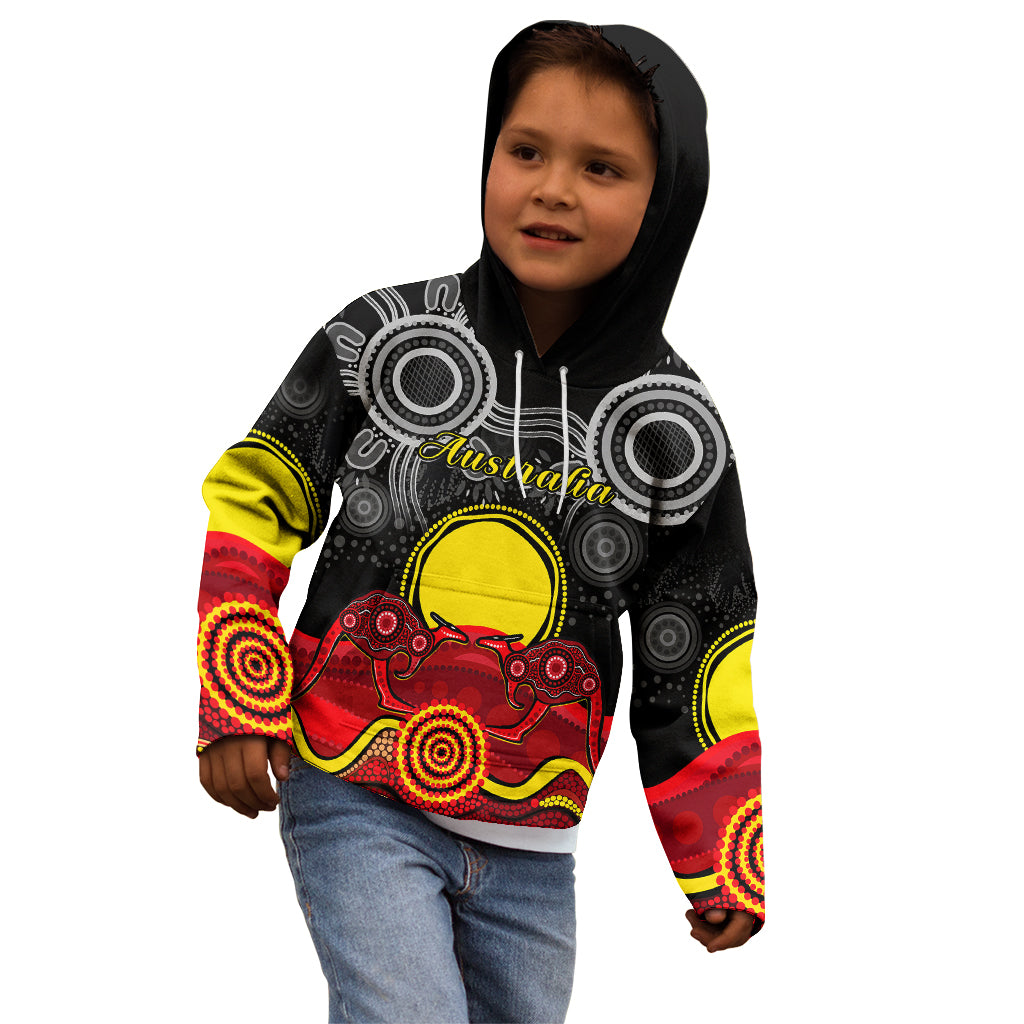 custom-personalised-australian-indigenous-kid-hoodie-kangaroos-circle-aboriginal-art