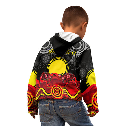 custom-personalised-australian-indigenous-kid-hoodie-kangaroos-circle-aboriginal-art