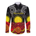 custom-personalised-australian-indigenous-long-sleeve-button-shirt-kangaroos-circle-aboriginal-art