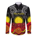 custom-personalised-australian-indigenous-long-sleeve-button-shirt-kangaroos-circle-aboriginal-art