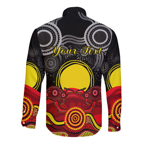 custom-personalised-australian-indigenous-long-sleeve-button-shirt-kangaroos-circle-aboriginal-art