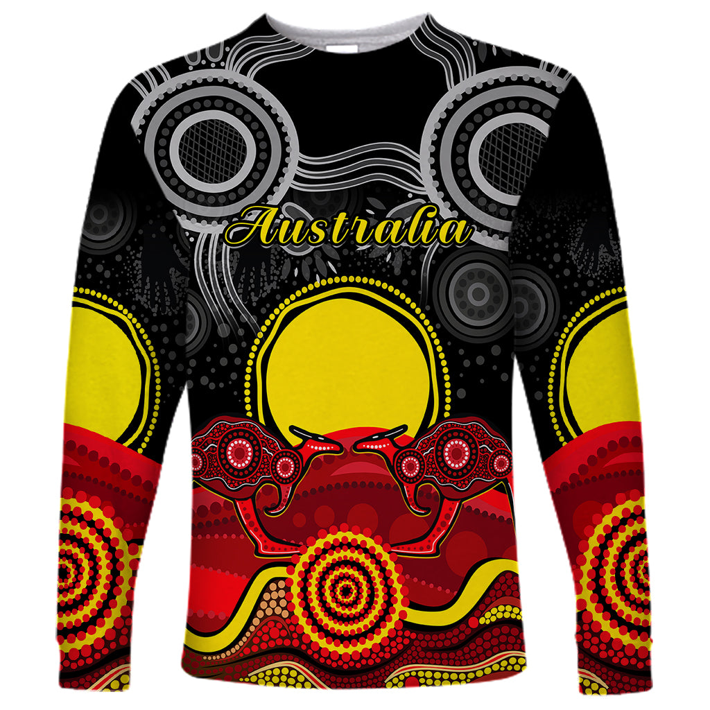 custom-personalised-australian-indigenous-long-sleeve-shirt-kangaroos-circle-aboriginal-art