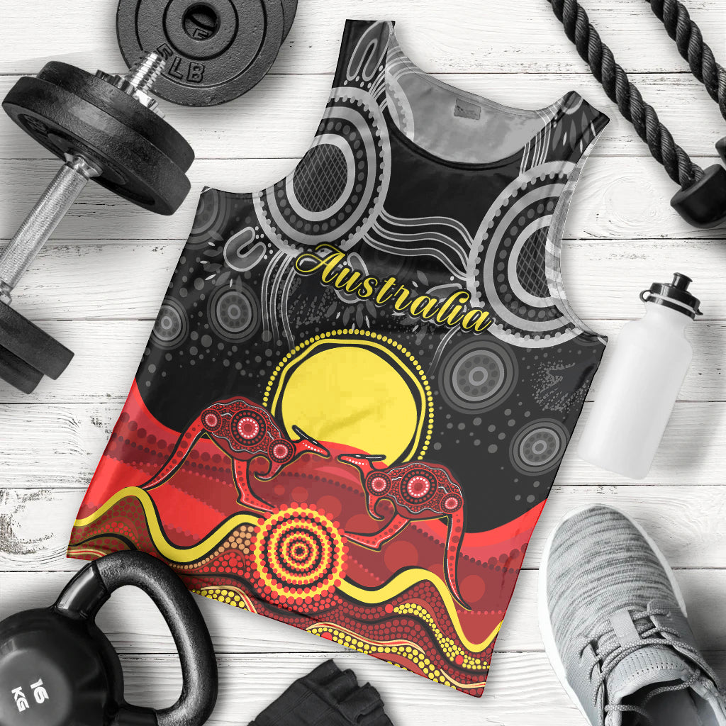 custom-personalised-australian-indigenous-men-tank-top-kangaroos-circle-aboriginal-art