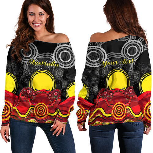 custom-personalised-australian-indigenous-off-shoulder-sweater-kangaroos-circle-aboriginal-art