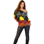 custom-personalised-australian-indigenous-off-shoulder-sweater-kangaroos-circle-aboriginal-art