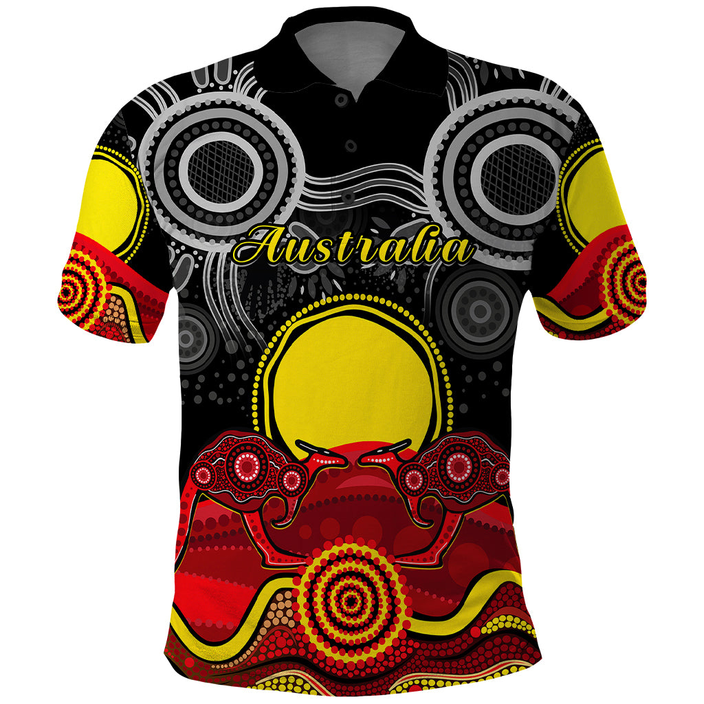 custom-personalised-australian-indigenous-polo-shirt-kangaroos-circle-aboriginal-art