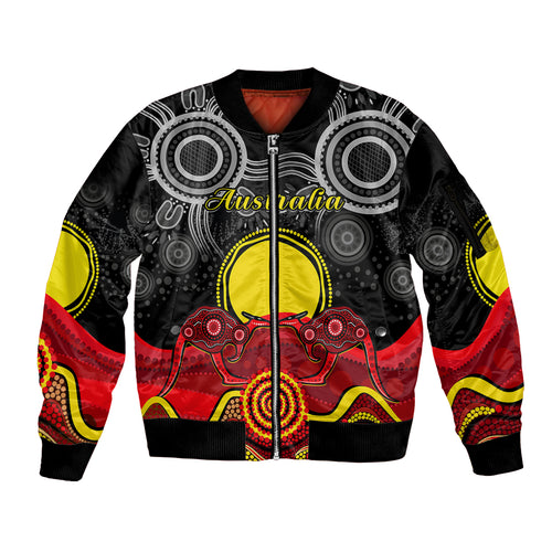 custom-personalised-australian-indigenous-sleeve-zip-bomber-jacket-kangaroos-circle-aboriginal-art