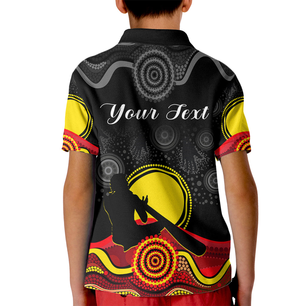 custom-personalised-australian-indigenous-kid-polo-shirt-didgeridoo-man-circle-aboriginal-art