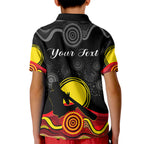 custom-personalised-australian-indigenous-kid-polo-shirt-didgeridoo-man-circle-aboriginal-art
