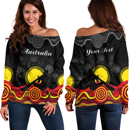 custom-personalised-australian-indigenous-off-shoulder-sweater-didgeridoo-man-circle-aboriginal-art